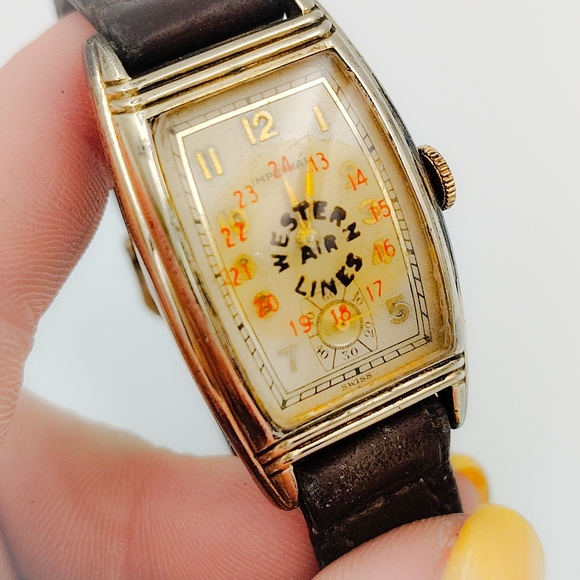 Vintage Western Air Lines Numbered Swiss Watch - Picture 5 of 7
